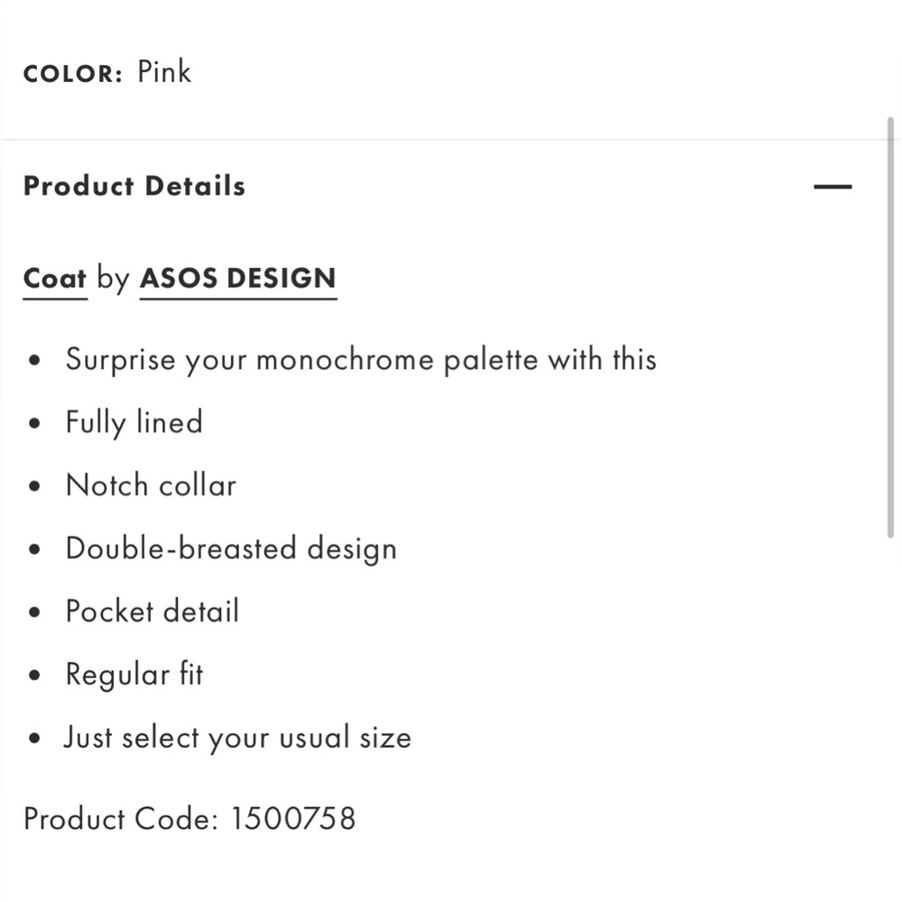 ASOS Design Asymmetric Front Coat - Picture 3 of 8